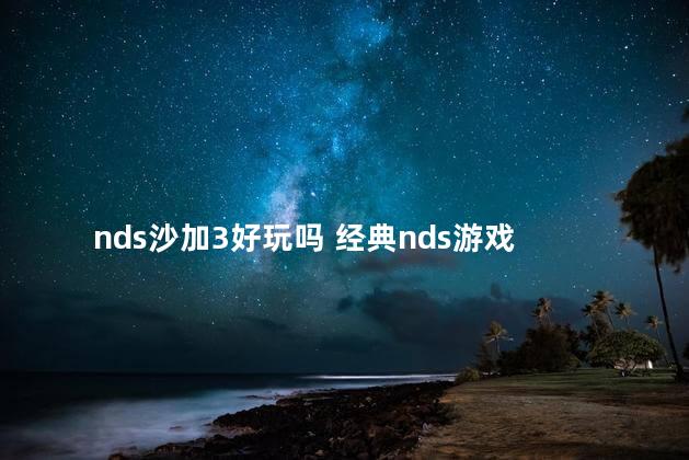 nds沙加3好玩吗 经典nds游戏